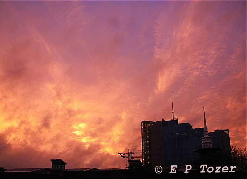 Sunset over Churchill Plaza, image  E.P.Tozer