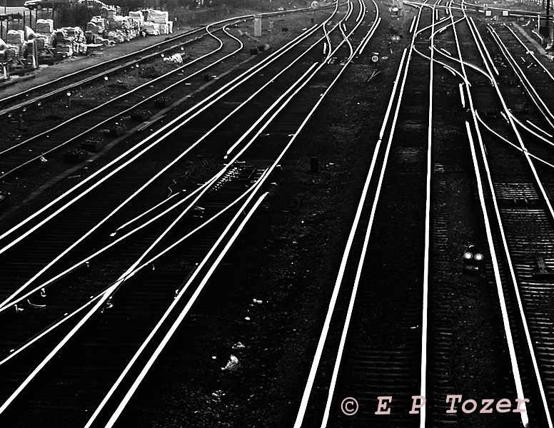 The approach to Basingstoke station, image  E.P.Tozer